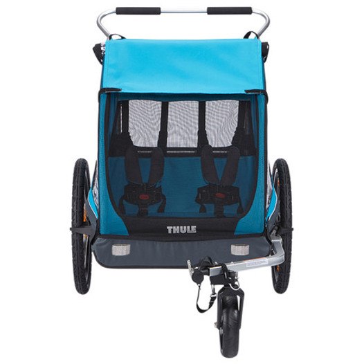 Thule Coaster XT Bike Trailer for 1-2 Kids Bicycle Stroller Kit blue