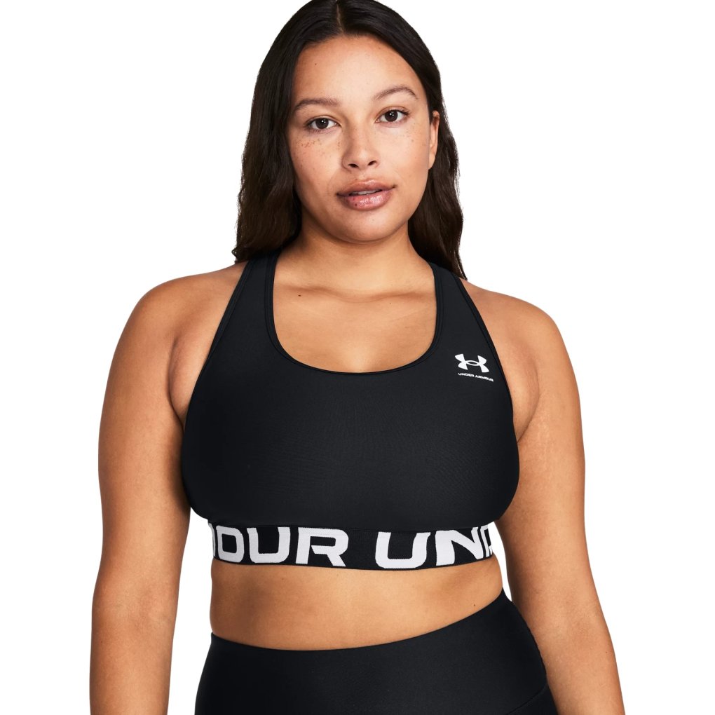Under Armour HeatGear® Armour Mid Branded Sport Bra Women Black