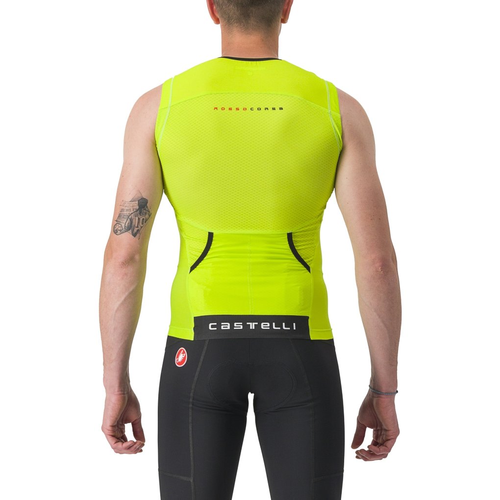 Castelli Free Tri 2 Sleeveless Top Men - electric lime/niagara