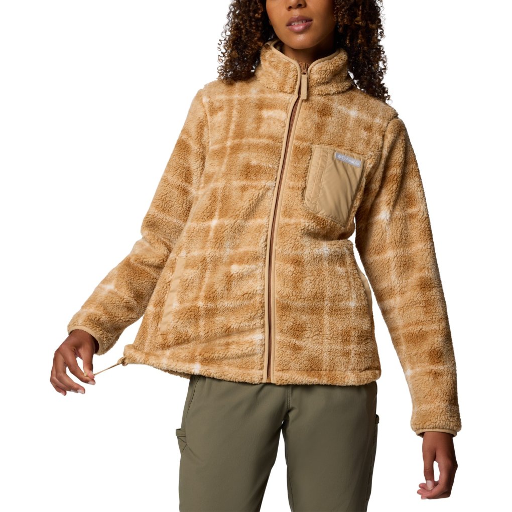 Columbia West Bend Print Full Zip II Jacket Women Camel Brown