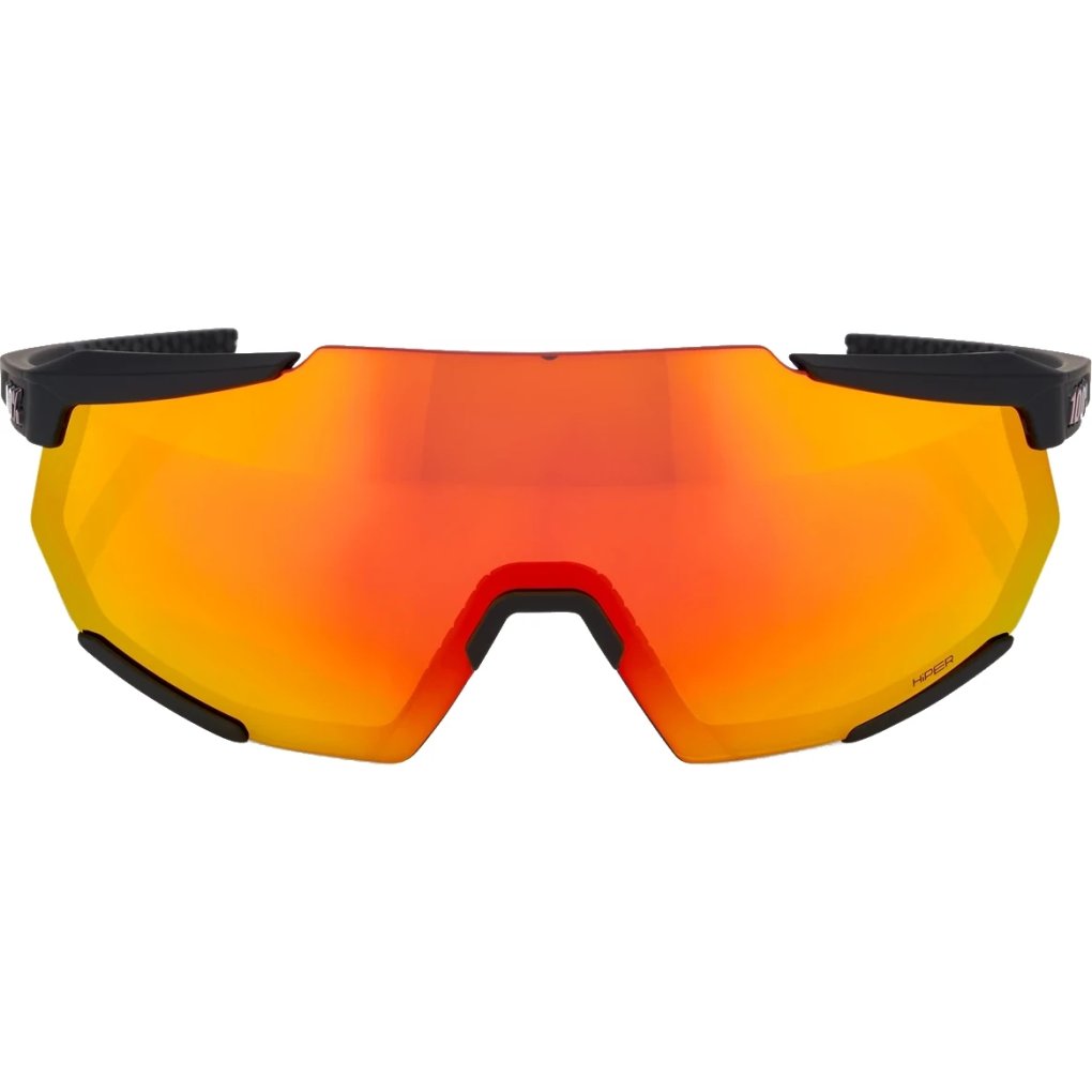 100% Racetrap 3.0 Glasses - Soft Tact Black - HiPER Red Multilayer