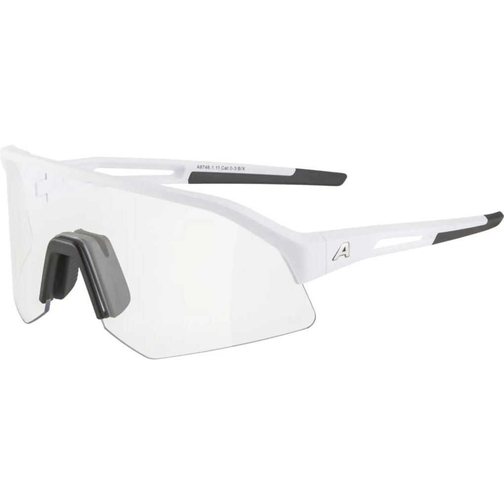 Alpina Sonic HR V Glasses - white matt / Varioflex clear to black