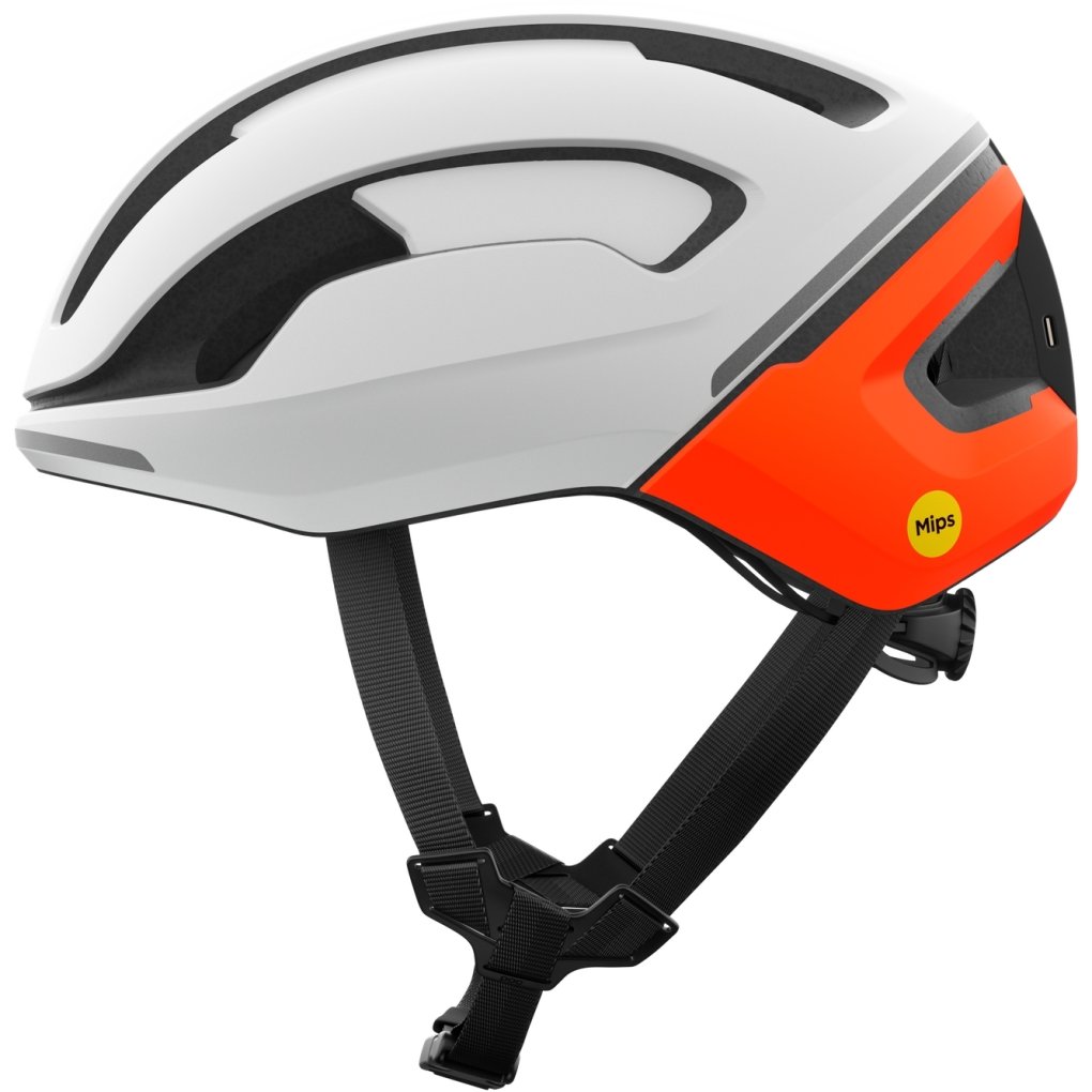 POC Casco Omne Beacon MIPS 8834 Hydrogen White/Fluorescent Orange Matt