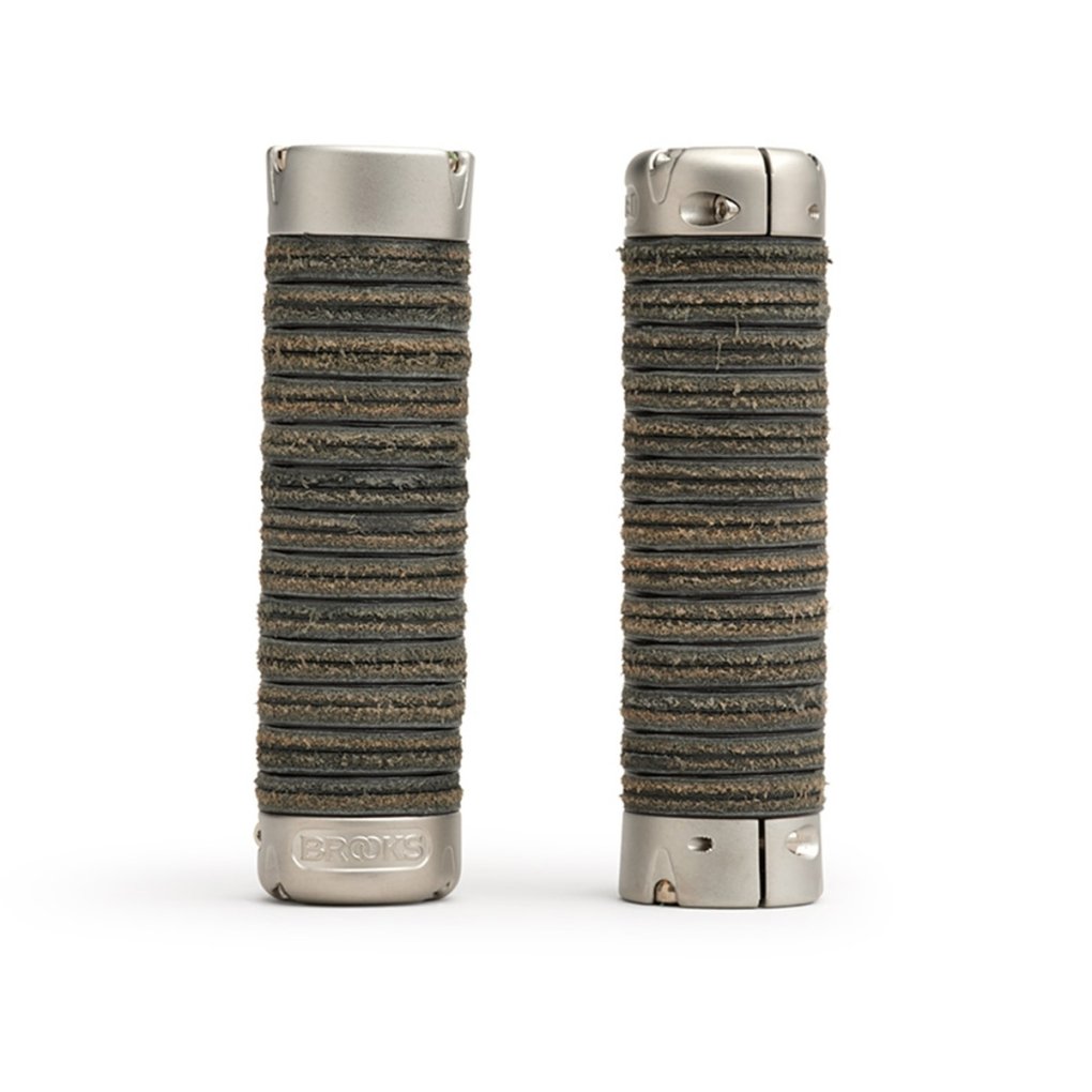 Brooks Plump Leather Grips - Black | BIKE24