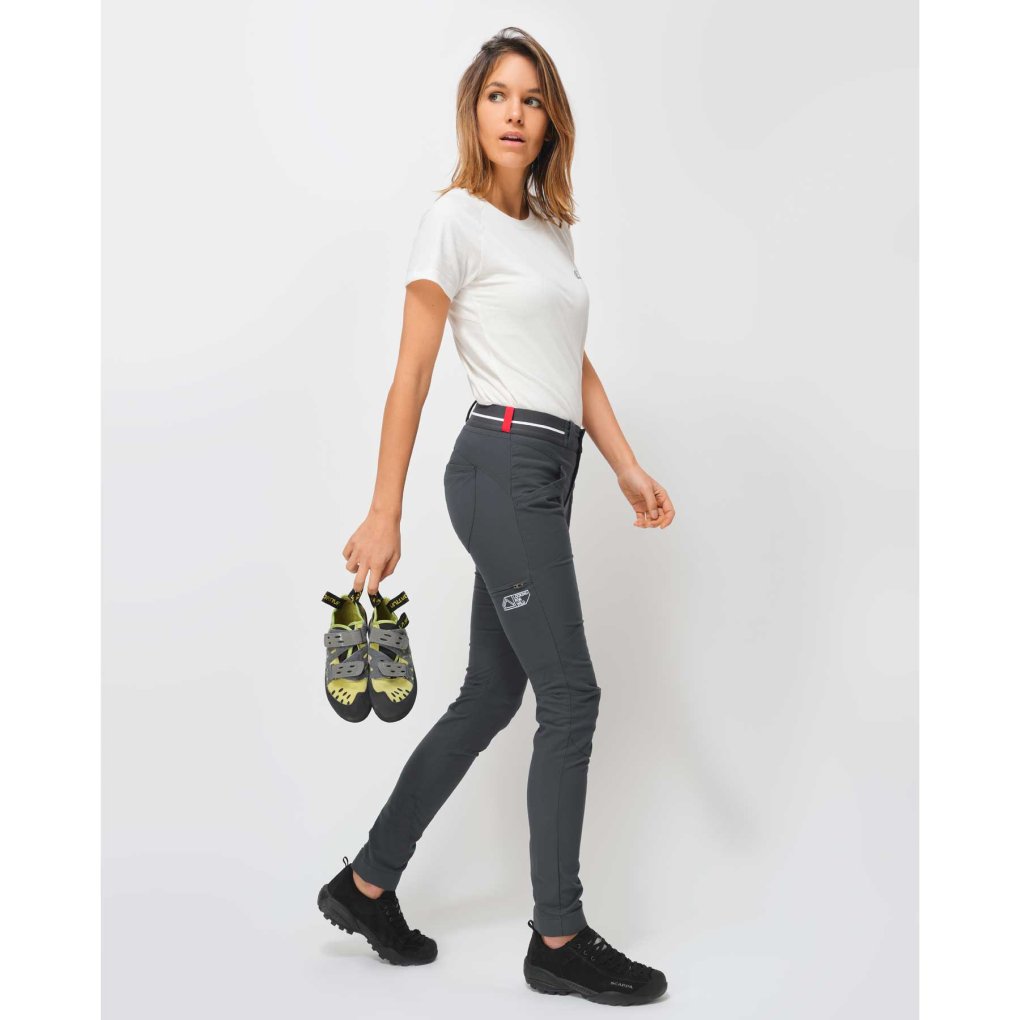 Pantalon Randonnée ExOfficio Femme Taille 4 – Gris Foncé, 100% Nylon, Coupe-vent