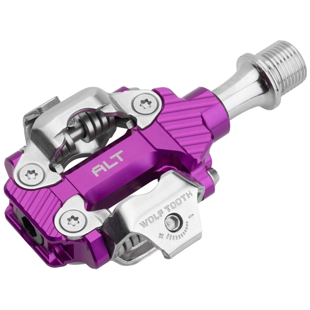 Pedali A Piattaforma HT Components PA12 – Corpo In Composito Viola, Perni In Acciaio, Asse 9/16''