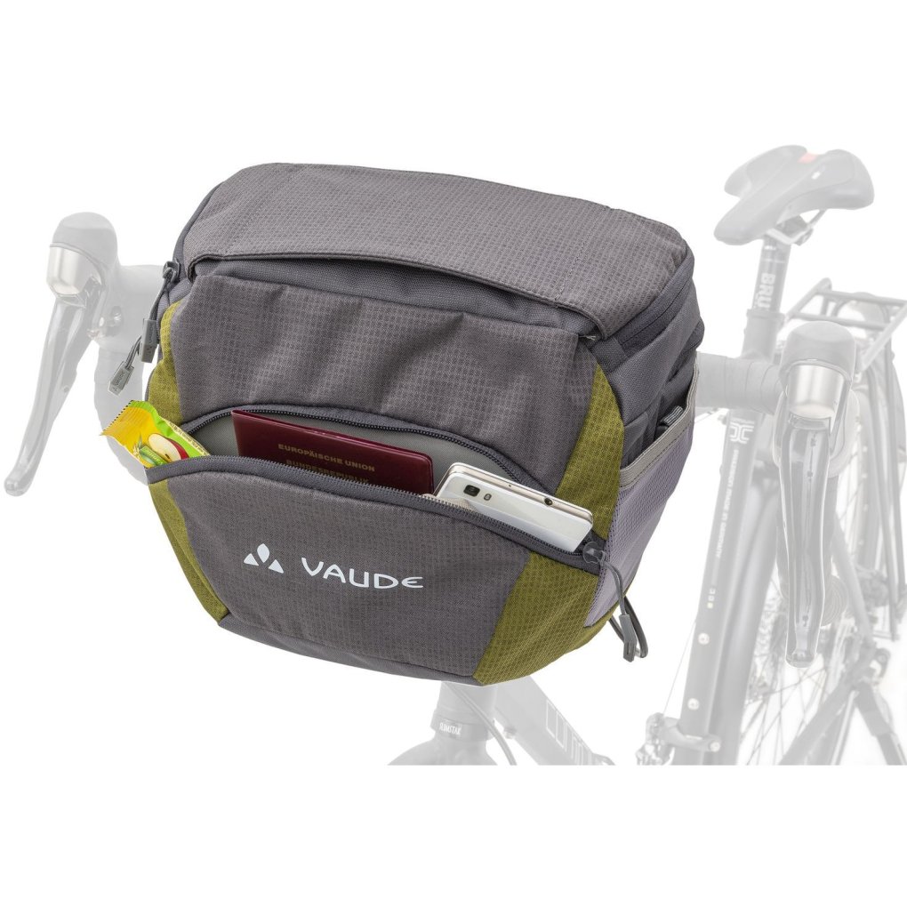 VAUDE Ebox Borsa Da Manubrio Per E-Bike - 6L, Con Scomparto Per Smartphone E Portabottiglie - Realizzata In Poliestere Riciclato
