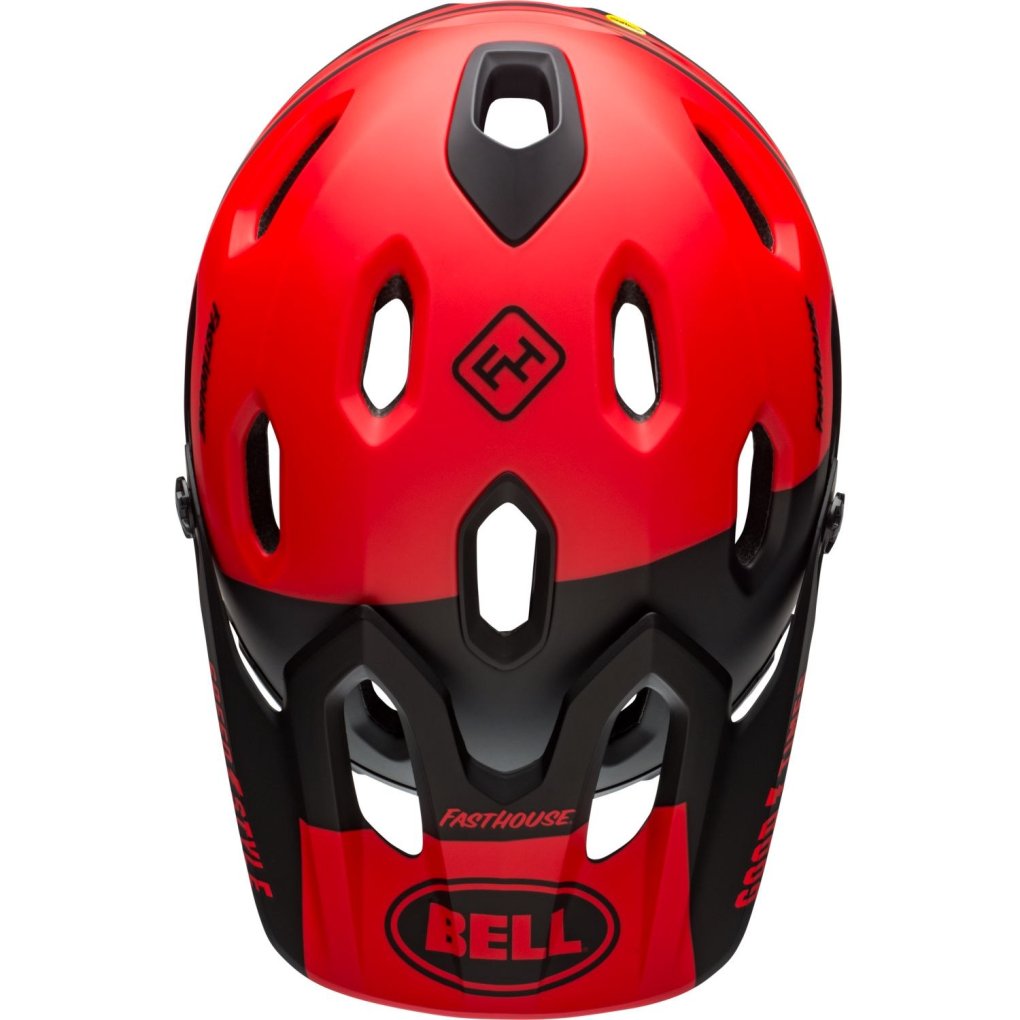 Bell Super DH Spherical Helmet matt/gloss red/black fasthouse