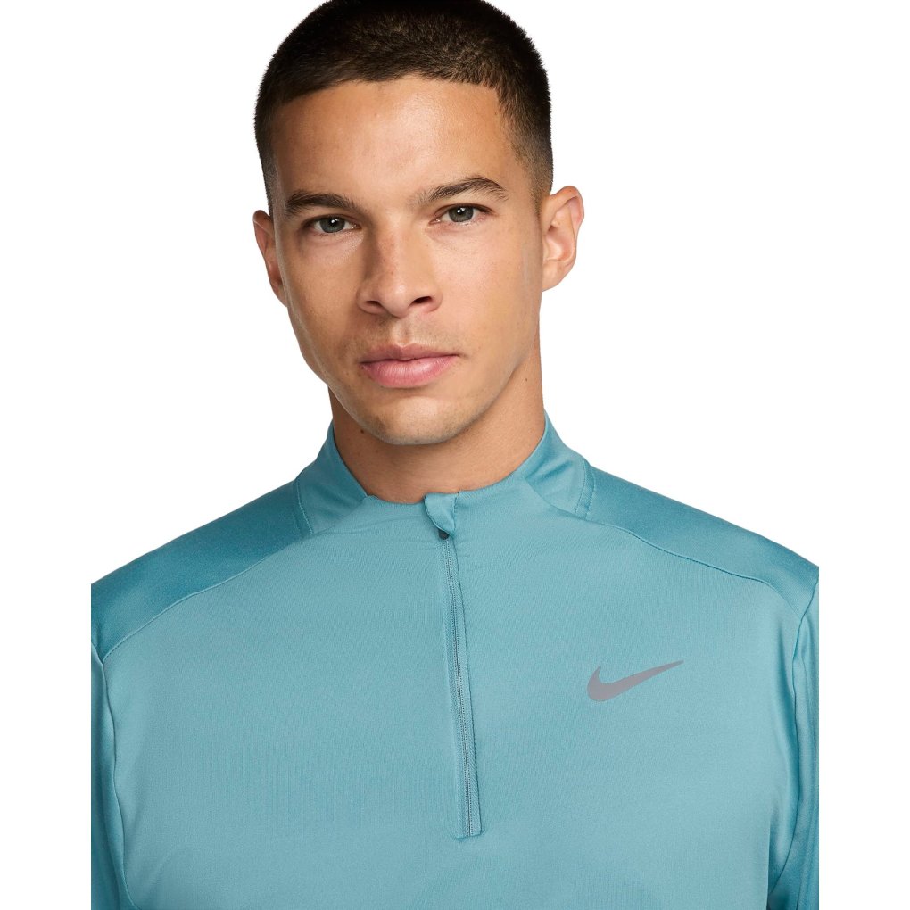 Nike Dri-Fit 1/4-Zip Longsleeve Running Top Men denim turquoise