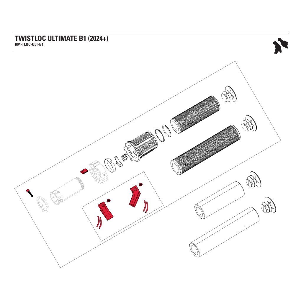 RockShox Kit de Guía Cable para Control Remoto TwistLoc Ultimate