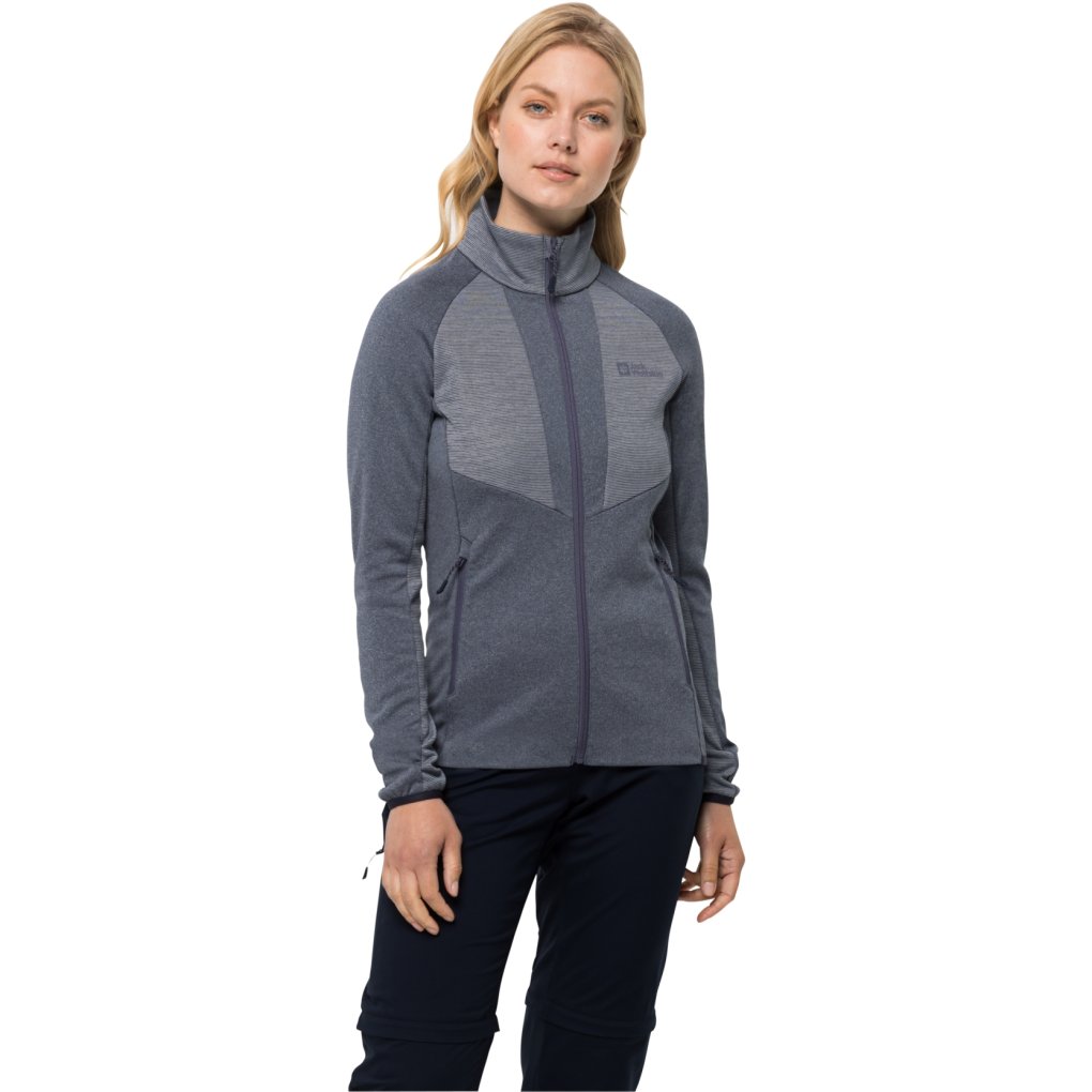 Jack Wolfskin Blattsteig Full Zip Fleecejacke Damen graphite