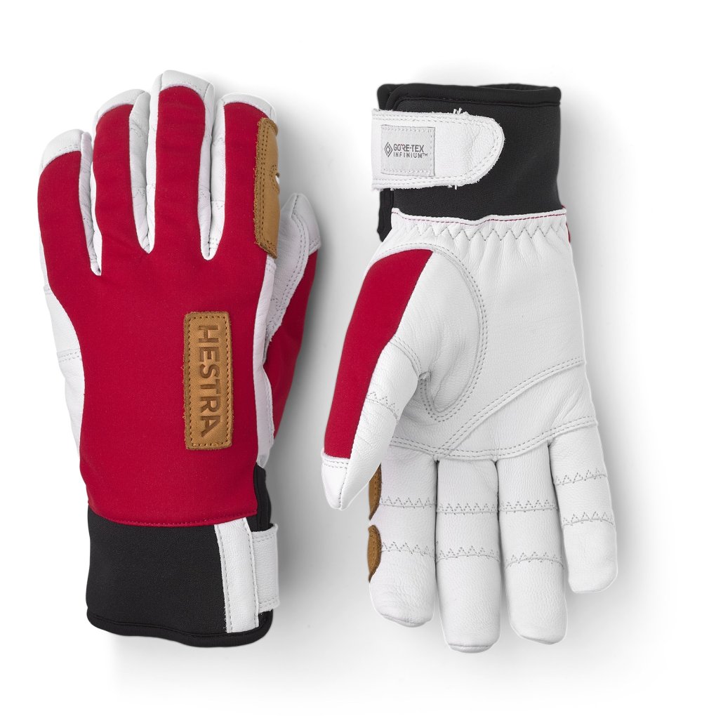 スキー HESTRA Ergo Grip Active Wool GORETEX Hestra Ergo Grip Active Wool Terry - 5 Vinger Handschoenen - red