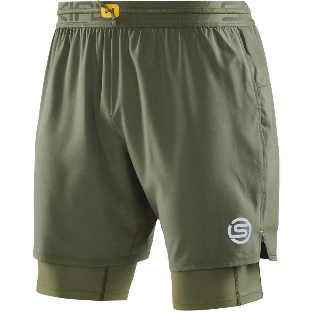 SKINS 3-Series Superpose Fitness Shorts in Men Khaki