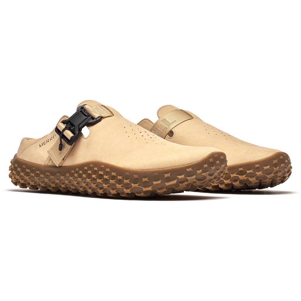 Merrell Wrapt Slide Nubuck Barefoot Shoes Men latte