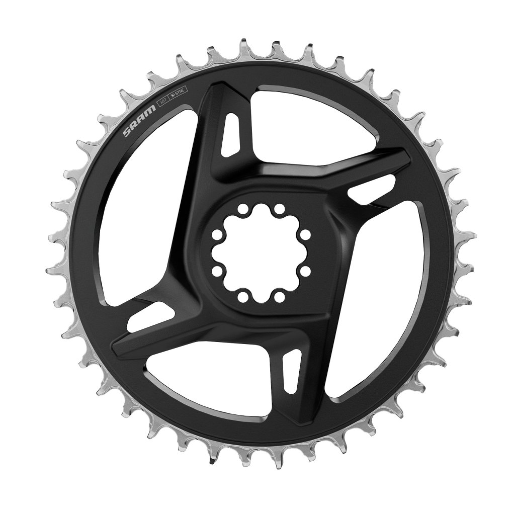 red-chainring-black-silver-
