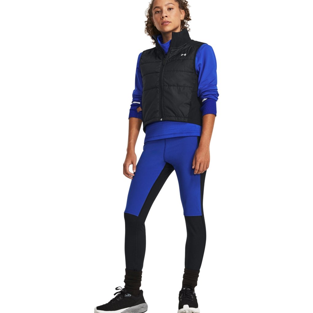 Under Armour Mallas Mujer UA Qualifier Cold Negro/Team Royal