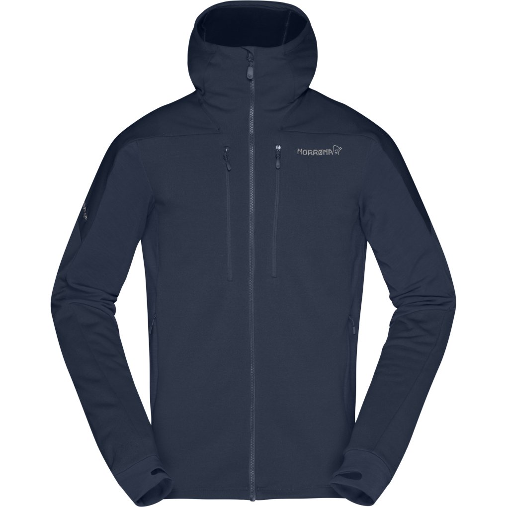 Norrona trollveggen Powerstretch Pro Zip Hood Jacket Men Indigo
