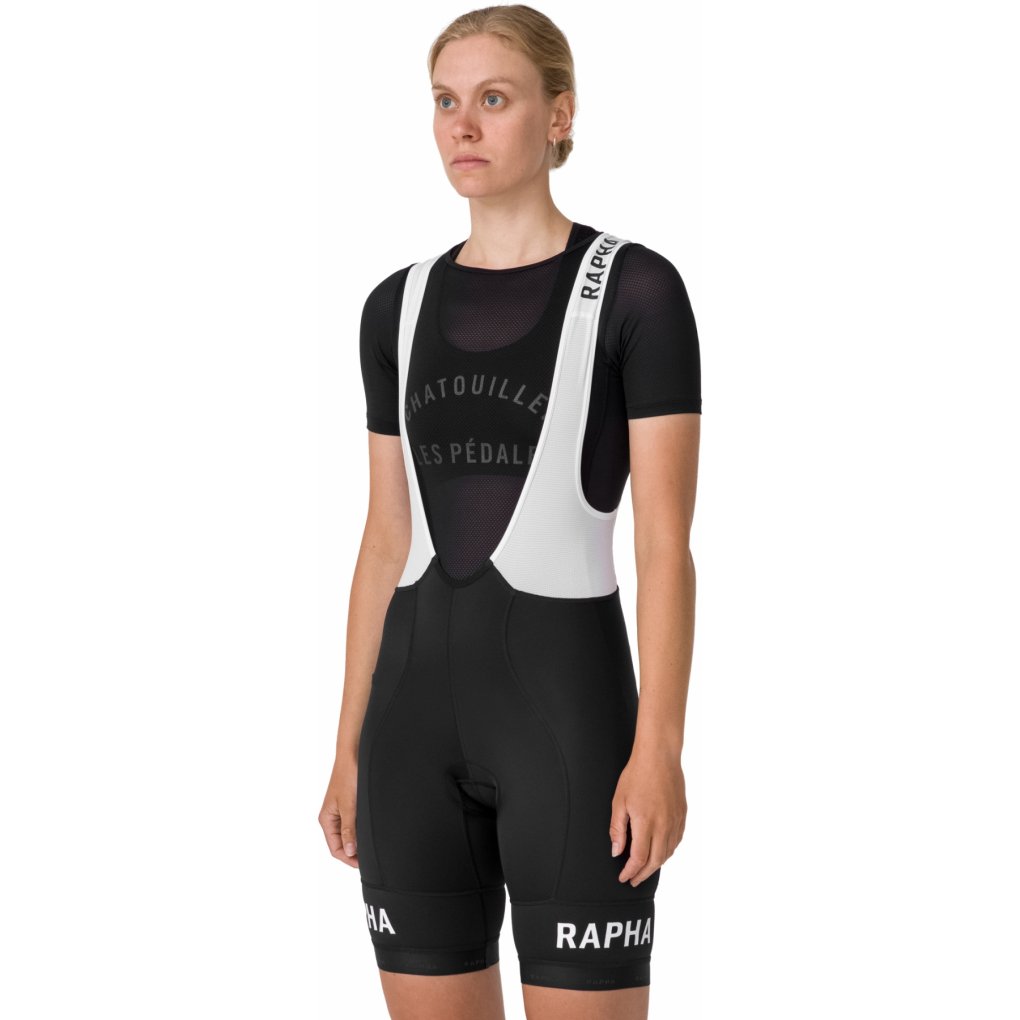 Rapha Pro Team Training Bib Shorts Women - black/white BGT01XX