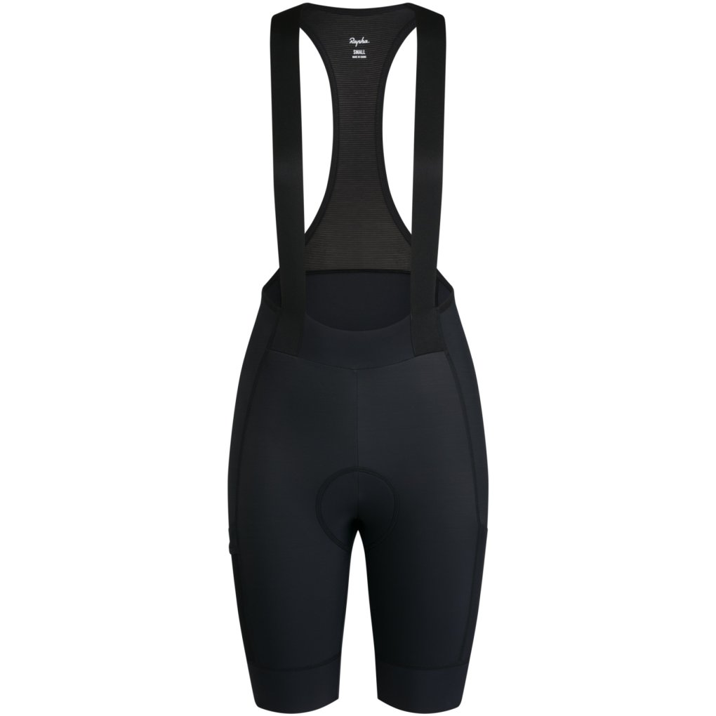 Rapha Brevet E. Bib Shorts Women - black/white | BIKE24
