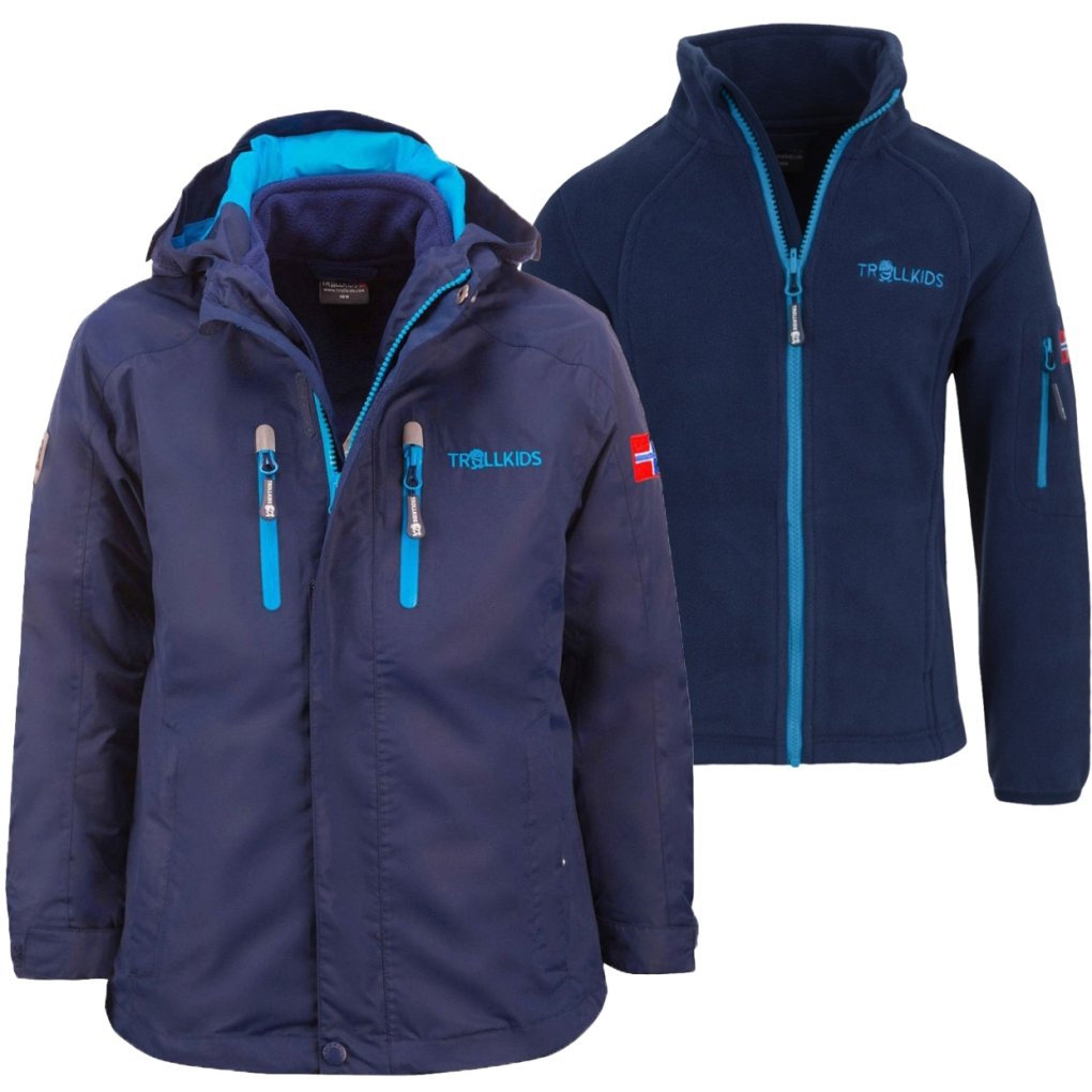 Trollkids Myrdal PRO 3in1 Jacket Kids Navy/Light Blue BIKE24