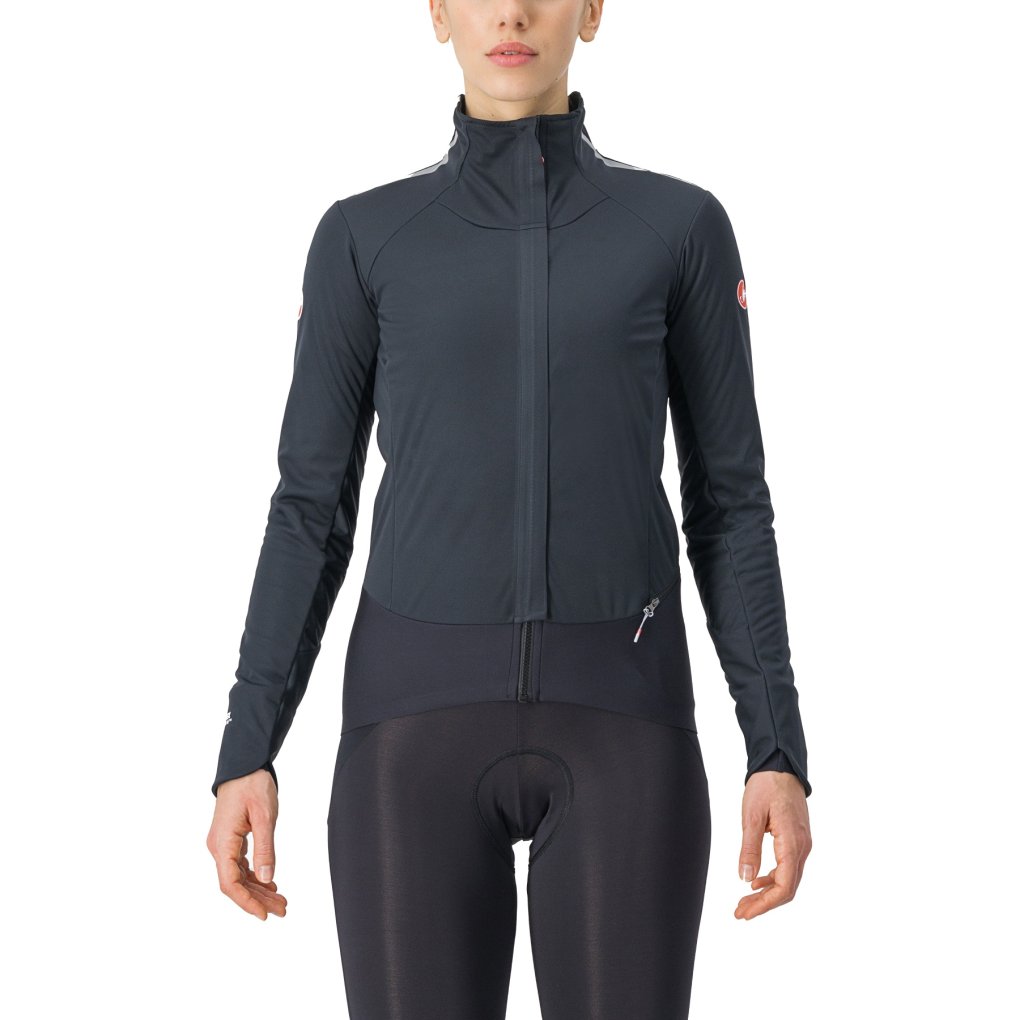 Castelli Alpha Doppio RoS Jacket Women - light black/silver