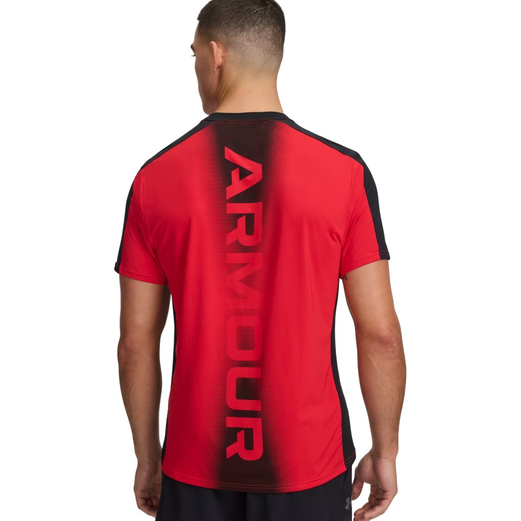 Under Armour HeatGear® Wordmark Short Sleeve Shirt Men - Red/Black