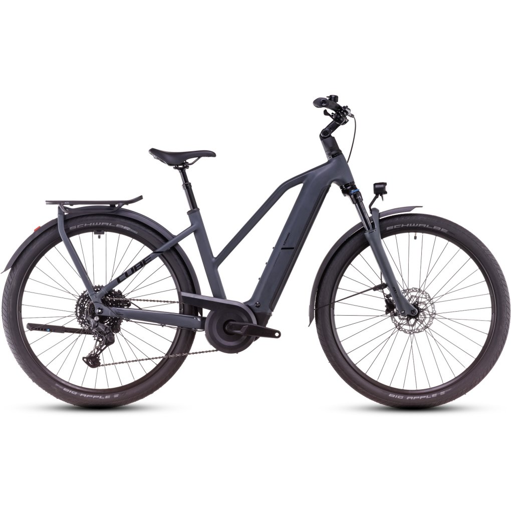 CUBE KATHMANDU HYBRID ONE 600 Women Electric Touring Bike 2025  shadowgrey black