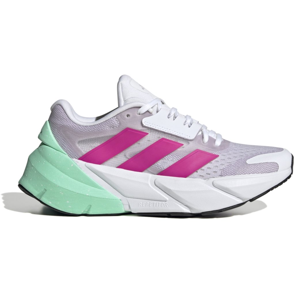 アディダス シューズ レディース フィットネス ADISTAR - Neutral running shoes - footwear white/core black/pulse lime adidas] ユニセックス大人 アディスター 3 ランニング NJH25ランニング