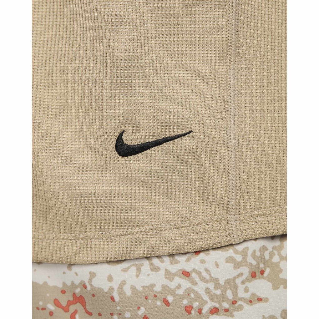 nike running air half zip mid layer in khaki