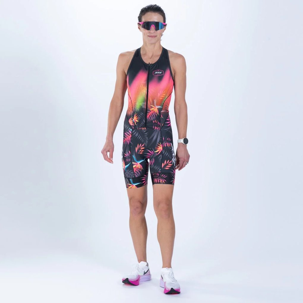 Combinaison De Cyclisme ZOOT Femme Sans Manches - Taille L - Noire Avec Rembourrage - Parfaite Pour Triathlon Et Course