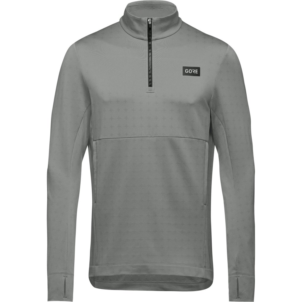 Gore Wear ゴアウェア エブリデイサーモウェア 1/4 ジップ サイズL GOREWEAR Everyday Thermo 1/4-Zip Long Sleeve Shirt Men - lab gray