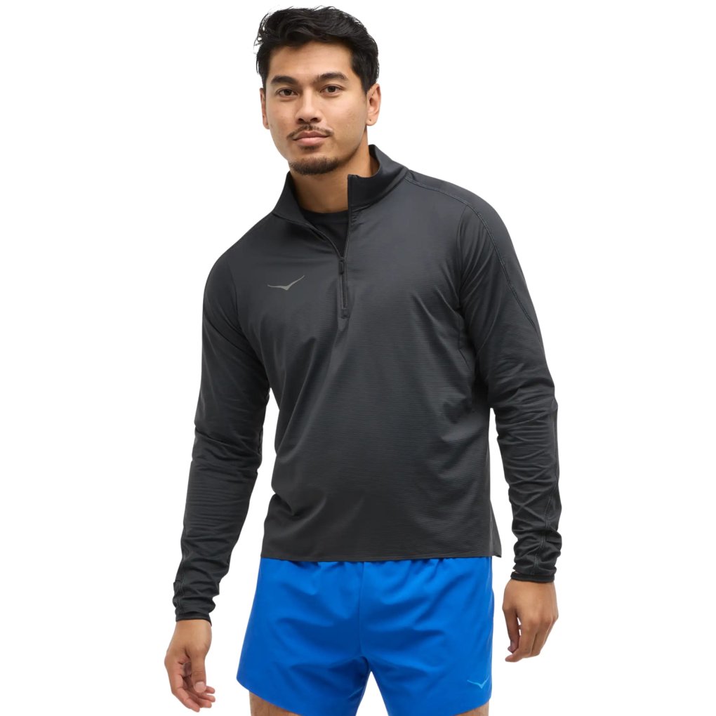 HOKATシャツ Hoka GlideTech Quarter Zip Shirt Men - lava | BIKE24