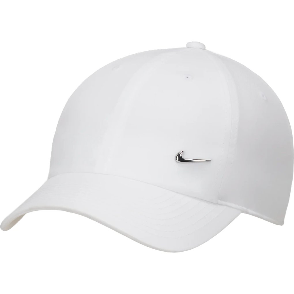 Nike Dri-FIT Club Metall-Swoosh Logo Cap white/metallic silver