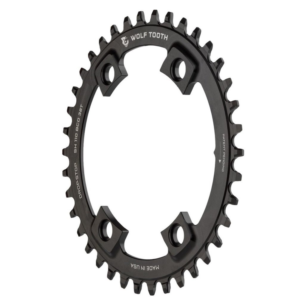 Wolf Tooth Single Chainring for Shimano 110 BCD Asymmetric 4-Bolt