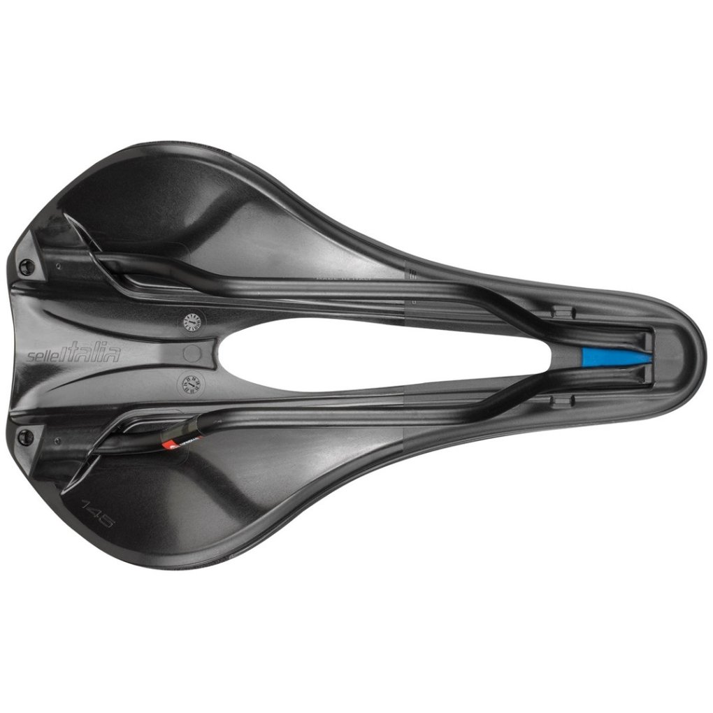 Selle Italia MAX NOVUS Boost EVO TI 316 Gel Superflow – Fietszadel, Racefiets, eMtb, Anatomisch Gat, Comfortabel – één Maat, Zwart