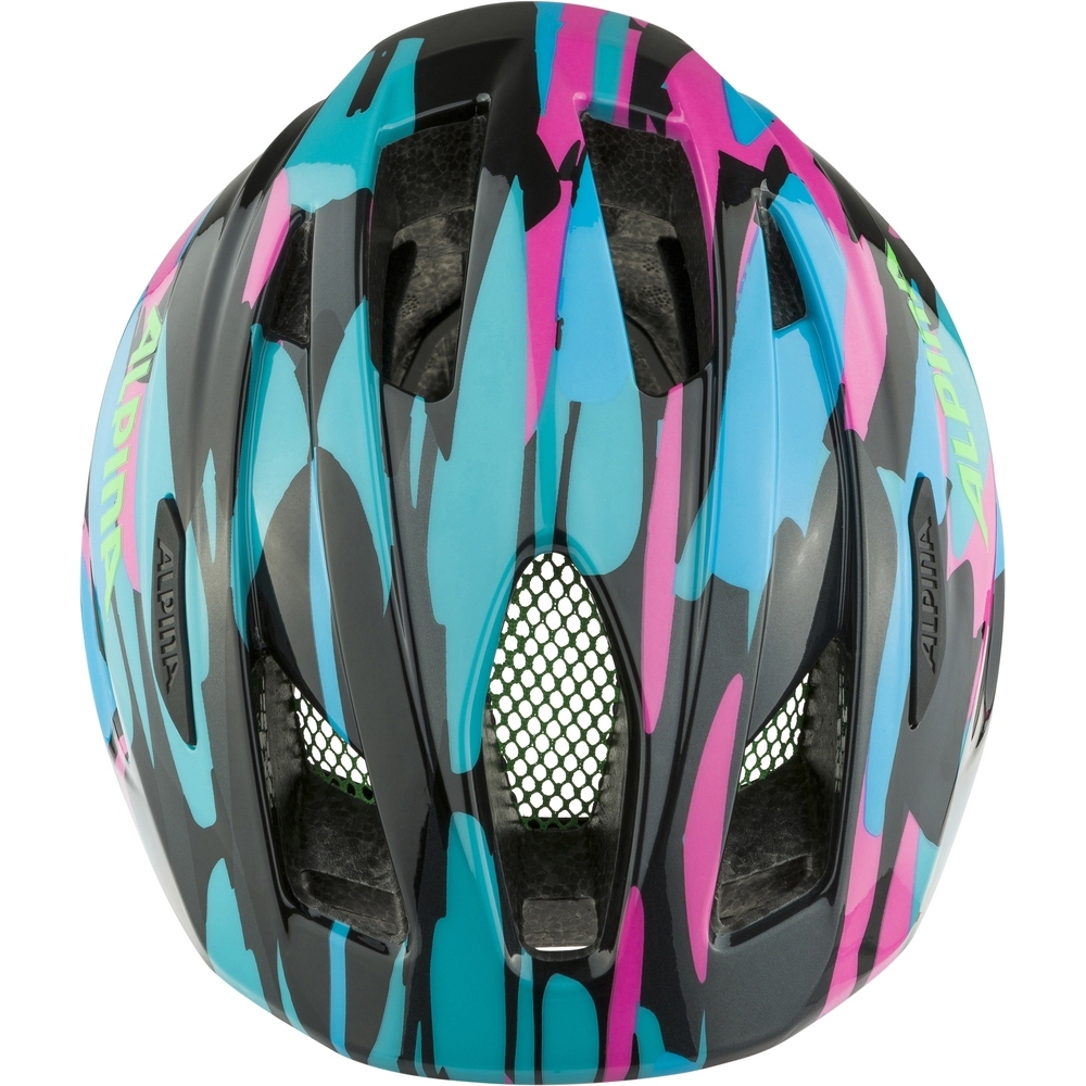 Alpina Pico Flash Kids Bike Helmet neon-blue pink gloss