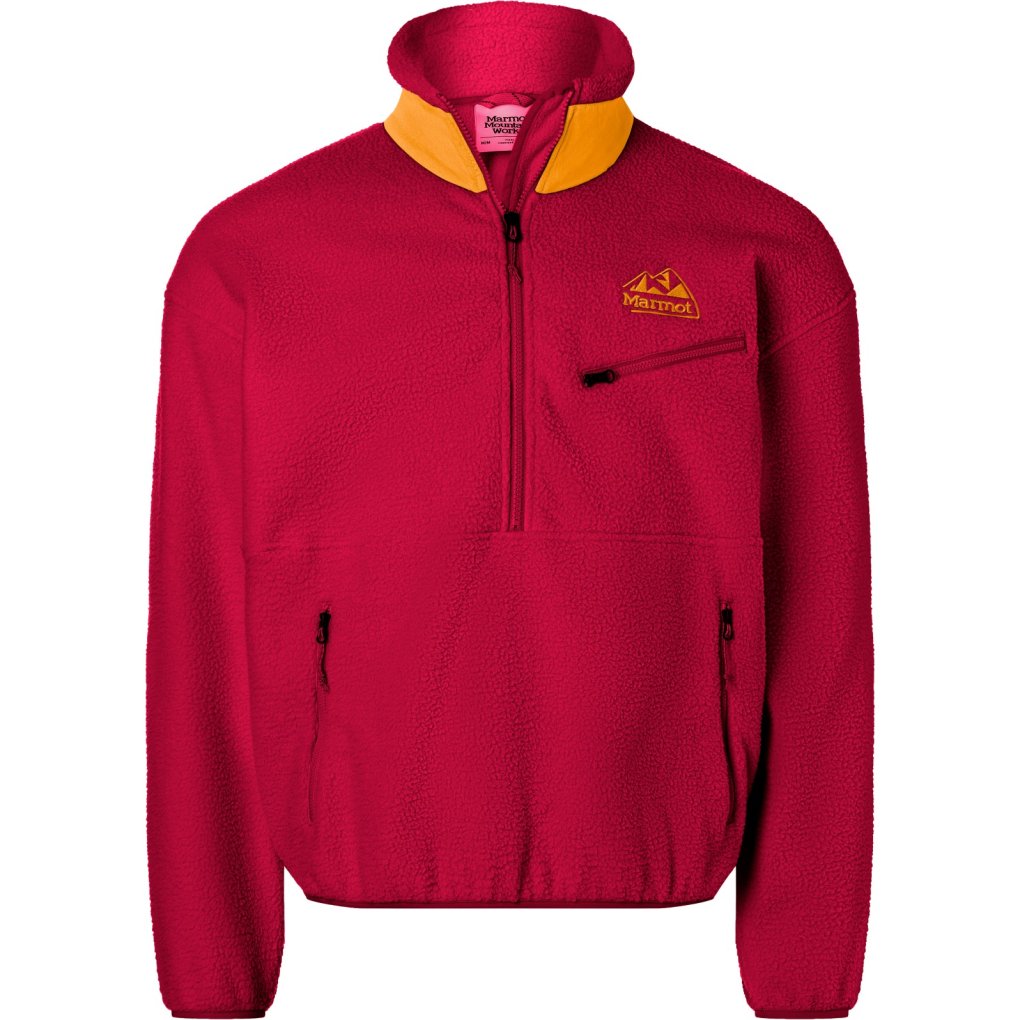 Marmot 94 Recycled Fleece Pullover Men team red/golden