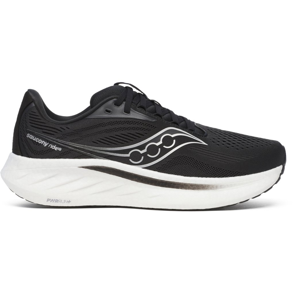 Saucony Ride 18 Running Shoes Men Wide black/white BIKE24