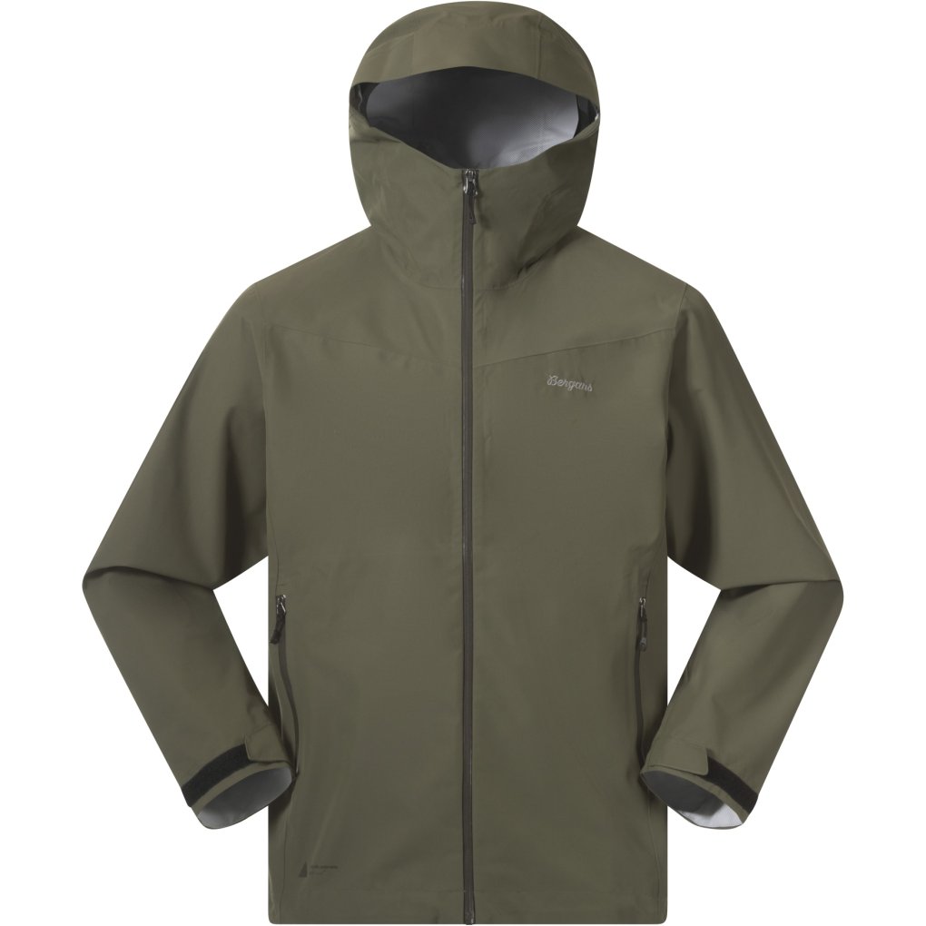 Bergans Essentials Rainshell Jacket Men dark green mud