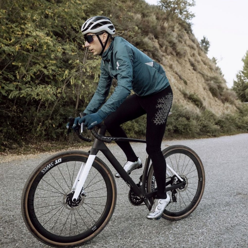 Q36.5 Gregarius Grid Skin Winter Bib Tights Men - black | BIKE24