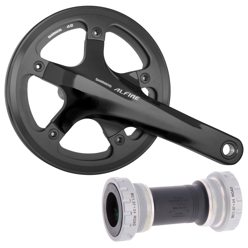 クランク シマノ Alfine FC-S501 ブラック 42T 170mm Universal Cycles -- Shimano FC-S501 Alfine Cranksets
