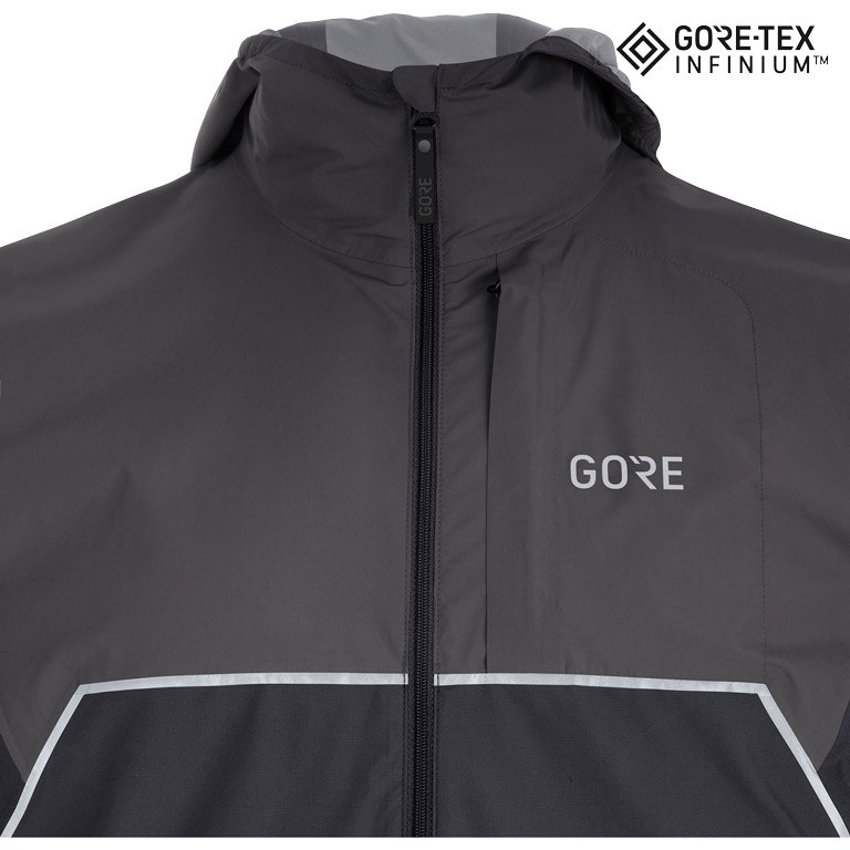 GOREWEAR R7 Partial GORE-TEX INFINIUM™ Hooded Jacket Men black