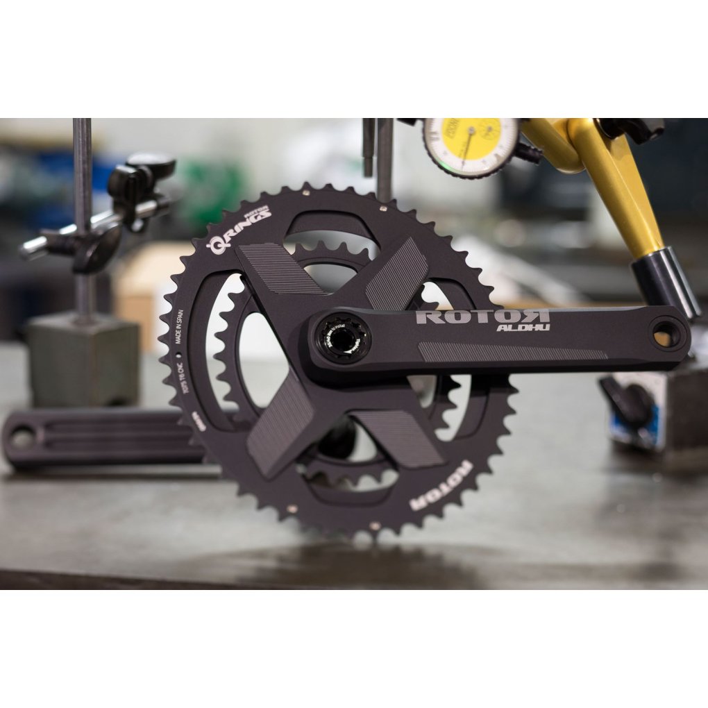 Rotor Aldhu 3D+ crankset with choice of Arm length and spidering