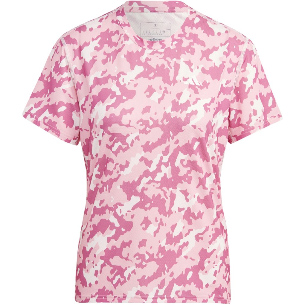 adidas Own the Run Camo Running T-Shirt Women clear pink