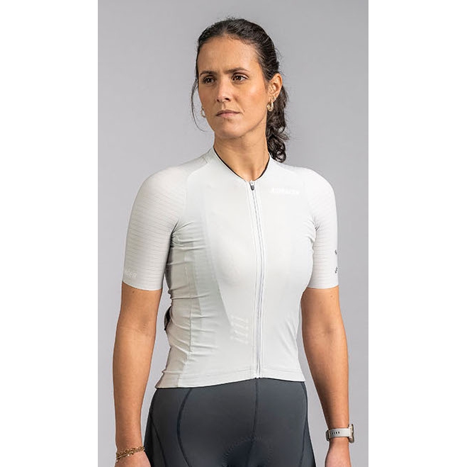 Q36.5 Dottore Hybrid Que Long Sleeve Cycling Jersey in Ice Grey