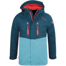 Trollkids Giacca Bambino - Trollfjord - Petrol/Dolphin Blue/Spicy