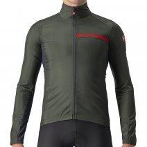 Castelli RADDOPPIA 3 JACKET MILITARY GREEN/SILVER REFLEX