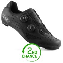 Lake Cx238 Zapatillas Ciclista - Hombre Rojo/Blanco Microfibra, 46.0,  Microfibra roja/blanca