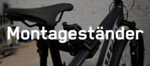BLUECHAIN - Montageständer Bild mit Montageständer und eingespanntem Fahrrad verlinkt zur Montageständer-Kategorieseite