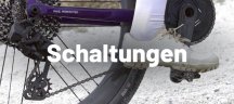 Campagnolo Schaltungen Banner zeigt montiertes Campagnolo Schaltungssystem an einem Fahrrad und Kategoriebenennung „Schaltung“